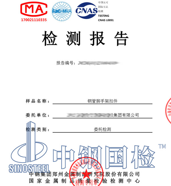 钢管脚手架检测报告