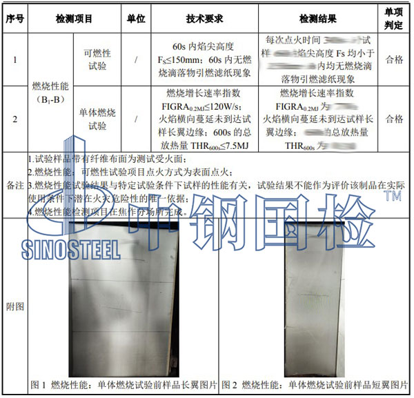 航空材料检测项目结果