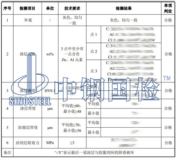 吊篮检测项目结果