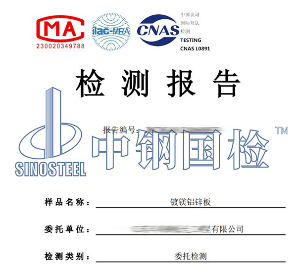 镀锌含量检测报告
