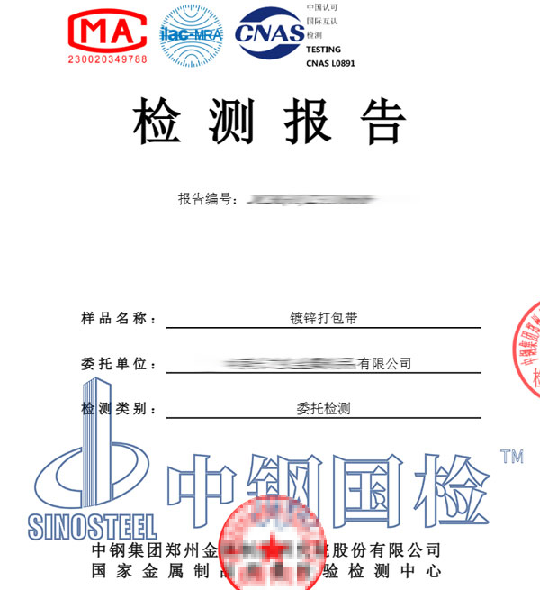 打包带检测报告