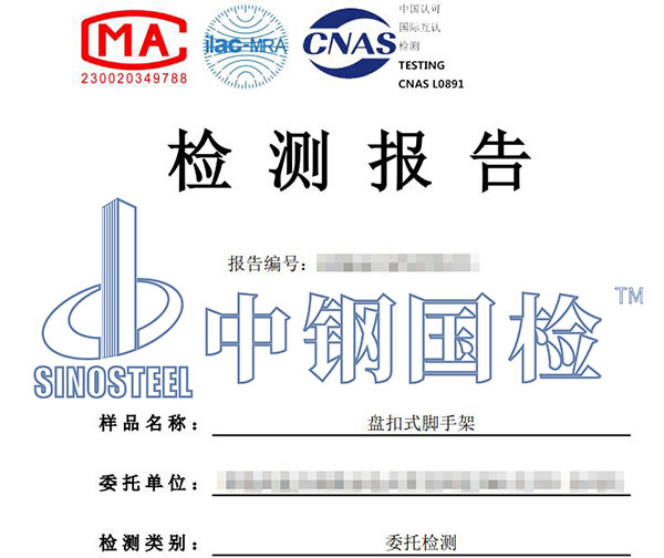 盘扣架检测报告