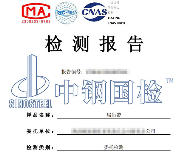 吊带检测报告